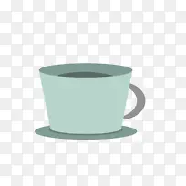 手绘可爱绿色茶杯-空若网 手绘可爱绿色茶杯-空若网