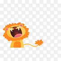 可爱卡通橙色小狮子-空若网 可爱卡通橙色小狮子-空若网