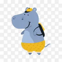 卡通可爱河马-空若网 卡通可爱河马-空若网