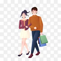 人物插画购物-空若网 人物插画购物-空若网
