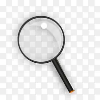 手绘黑色放大镜插画-空若网 手绘黑色放大镜插画-空若网