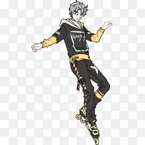 卡通手绘轮滑男孩-空若网 卡通手绘轮滑男孩-空若网