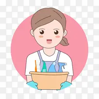 家政保洁插画-空若网 家政保洁插画-空若网