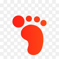 橙色脚掌图标免抠图-空若网 橙色脚掌图标免抠图-空若网