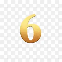 金色质感数字-6-空若网 金色质感数字-6-空若网
