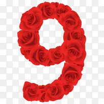 花瓣组成的数字9-空若网 花瓣组成的数字9-空若网