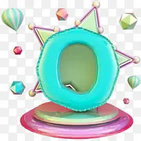 创意炫酷3D数字0-空若网 创意炫酷3D数字0-空若网