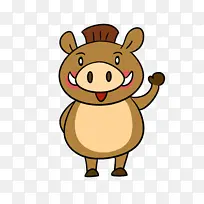 卡通动物野猪png透明底-空若网 卡通动物野猪png透明底-空若网