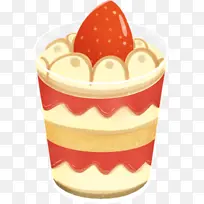 卡通杯子草莓蛋糕-空若网 卡通杯子草莓蛋糕-空若网