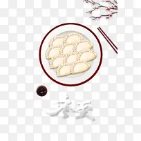 冬至冬季梅花树枝饺子筷子-空若网 冬至冬季梅花树枝饺子筷子-空若网