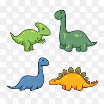 手绘卡通恐龙插画-空若网 手绘卡通恐龙插画-空若网