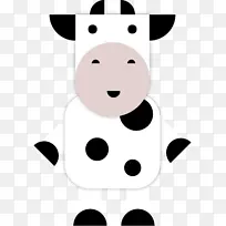 奶牛插画素材-空若网 奶牛插画素材-空若网