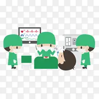 卡通正在手术的人矢量素材-空若网 卡通正在手术的人矢量素材-空若网