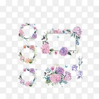 水彩画花朵边框-空若网 水彩画花朵边框-空若网