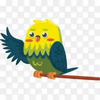 站在树枝上的可爱鹦鹉-空若网 站在树枝上的可爱鹦鹉-空若网