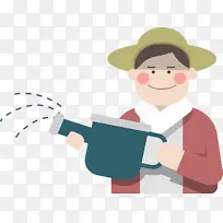 扁平化UI农民浇水-空若网 扁平化UI农民浇水-空若网