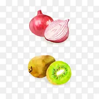 洋葱 猕猴桃 水果 蔬菜 组合-空若网 洋葱 猕猴桃 水果 蔬菜 组合-空若网