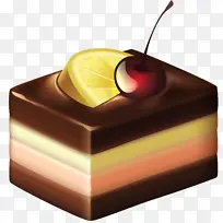 卡通樱桃巧克力千层甜点-空若网 卡通樱桃巧克力千层甜点-空若网