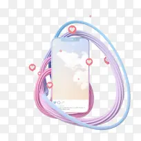 蓝色天空渐变爱心-空若网 蓝色天空渐变爱心-空若网