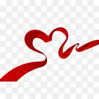 红色爱心丝带-空若网 红色爱心丝带-空若网