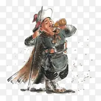 手绘卡通水浒英雄林冲-空若网 手绘卡通水浒英雄林冲-空若网