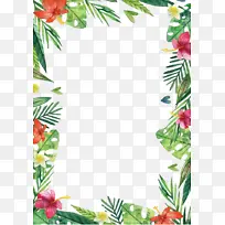 水彩花卉夏威夷-空若网 水彩花卉夏威夷-空若网