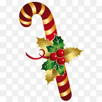 圣诞节拐杖金叶子-空若网 圣诞节拐杖金叶子-空若网