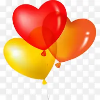 三只爱心形状的气球-空若网 三只爱心形状的气球-空若网