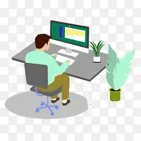 AI矢量扁平化办公小人-空若网 AI矢量扁平化办公小人-空若网