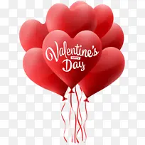 情人节的红色爱心气球-空若网 情人节的红色爱心气球-空若网