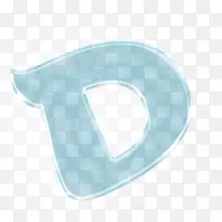 玻璃字母效果立体字体d-空若网 玻璃字母效果立体字体d-空若网