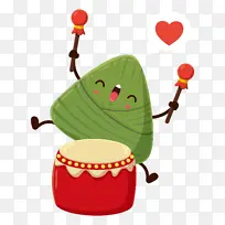 可爱打鼓的粽子-空若网 可爱打鼓的粽子-空若网