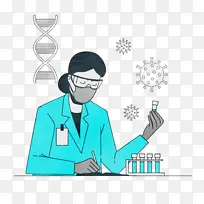 手绘 卡通 医生 实验 细菌-空若网 手绘 卡通 医生 实验 细菌-空若网