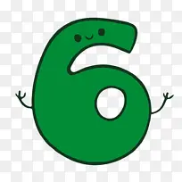 矢量图数字六卡通-空若网 矢量图数字六卡通-空若网