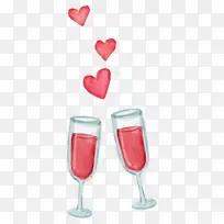 情人节 爱心酒杯-空若网 情人节 爱心酒杯-空若网