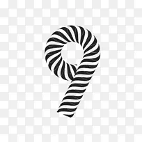 黑白艺术数字9-空若网 黑白艺术数字9-空若网