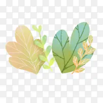 手绘清新小草绿植-空若网 手绘清新小草绿植-空若网