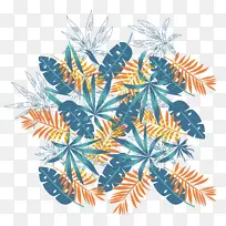 树枝花纹装饰元素图-空若网 树枝花纹装饰元素图-空若网