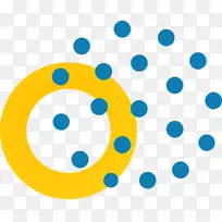 扁平化蓝色点点圈圈小元素-空若网 扁平化蓝色点点圈圈小元素-空若网