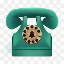 手绘插画复古风电话绿色-空若网 手绘插画复古风电话绿色-空若网