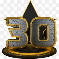 创意黑金3D数字30-空若网 创意黑金3D数字30-空若网