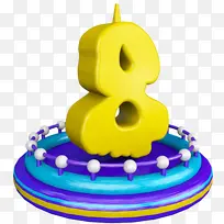 创意3D蜡烛数字8-空若网 创意3D蜡烛数字8-空若网
