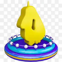 创意3D蜡烛数字0-空若网 创意3D蜡烛数字0-空若网