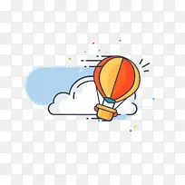卡通热气球插画-空若网 卡通热气球插画-空若网