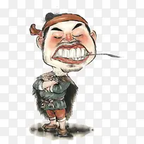 手绘卡通水浒英雄阮小五-空若网 手绘卡通水浒英雄阮小五-空若网