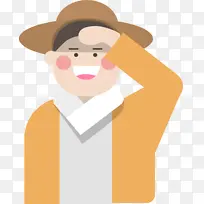 扁平化UI农民擦汗-空若网 扁平化UI农民擦汗-空若网