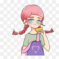 女孩 可爱 卡通 爱笑 背带衣服 双马尾-空若网 女孩 可爱 卡通 爱笑 背带衣服 双马尾-空若网