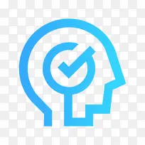 手绘创意蓝色科技大脑-空若网 手绘创意蓝色科技大脑-空若网