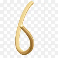 金属感3D数字6-空若网 金属感3D数字6-空若网