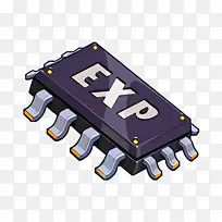 手绘卡通科技芯片-空若网 手绘卡通科技芯片-空若网